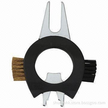 4-in-1 Golf Brush, Made of ABS Plastic, Various Colors Available